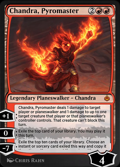 Chandra, Pyromaster - Amonkhet Remastered Mythic Card