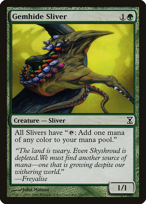 Gemhide Sliver - Time Spiral Common Card