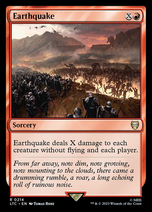 Earthquake - Tales of Middle-earth Commander Rare Card