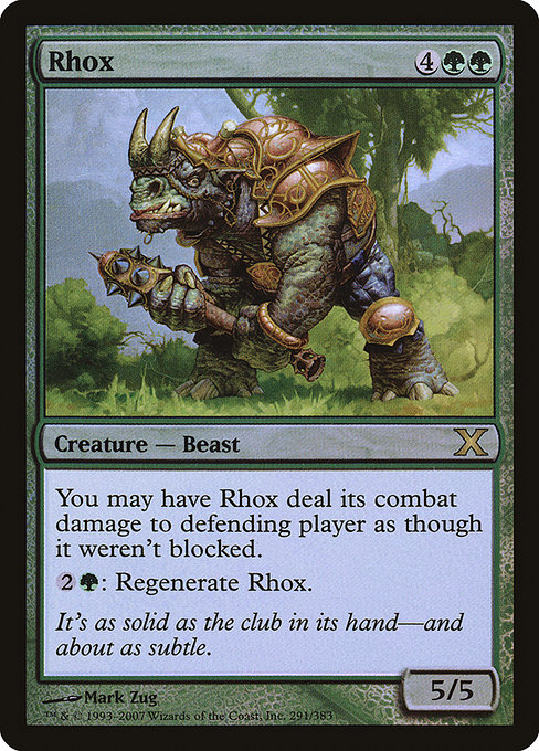Rhox - Tenth Edition Rare Card