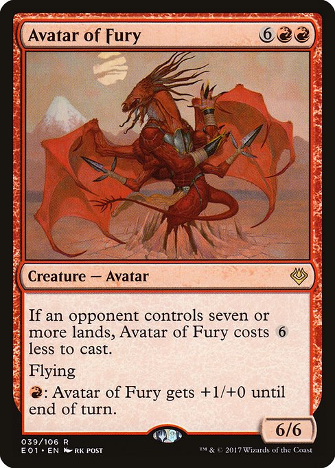 Avatar of Fury - Archenemy: Nicol Bolas Rare Card