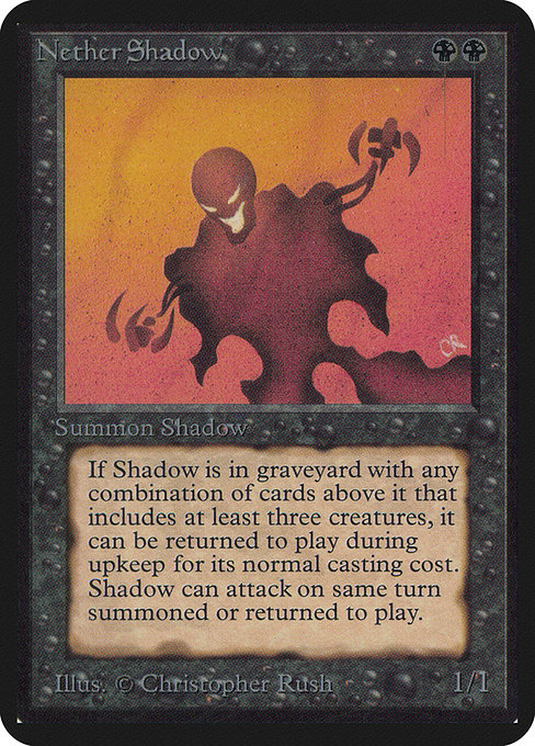 Nether Shadow - Limited Edition Alpha Rare Card