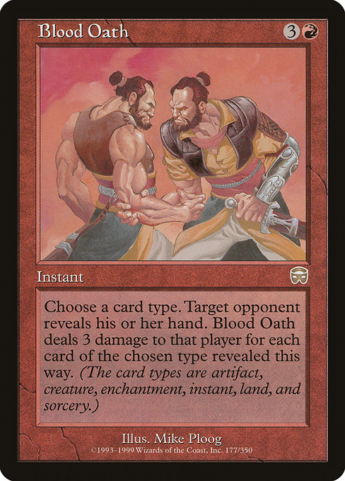 Blood Oath - Mercadian Masques Rare Card