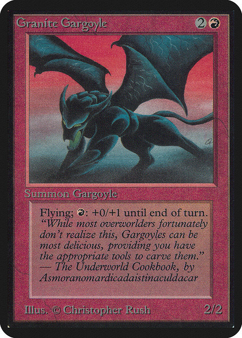 Granite Gargoyle - Limited Edition Alpha Rare Card