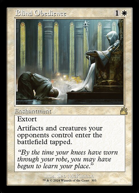 Blind Obedience - Ravnica Remastered Rare Card