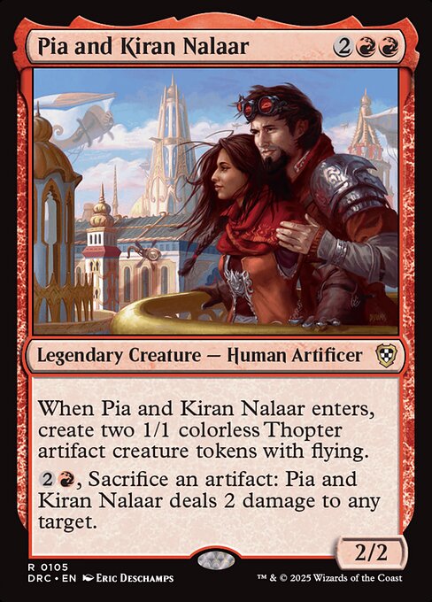 Pia and Kiran Nalaar - Aetherdrift Commander Rare Card