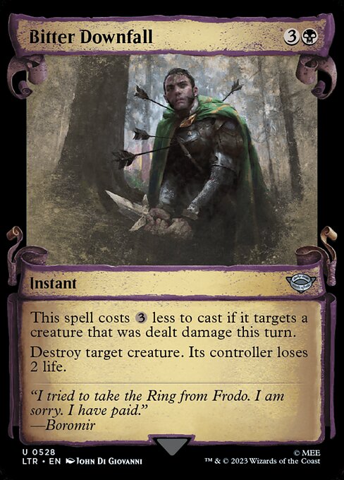 Bitter Downfall - The Lord of the Rings: Tales of Middle-earth Uncommon Card