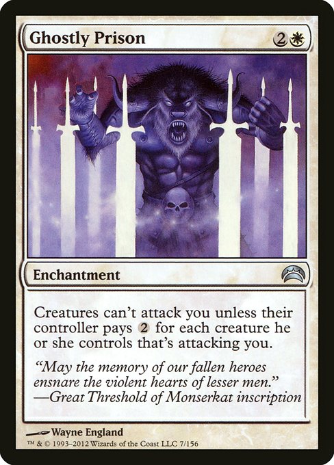 Ghostly Prison - Planechase 2012 Uncommon Card
