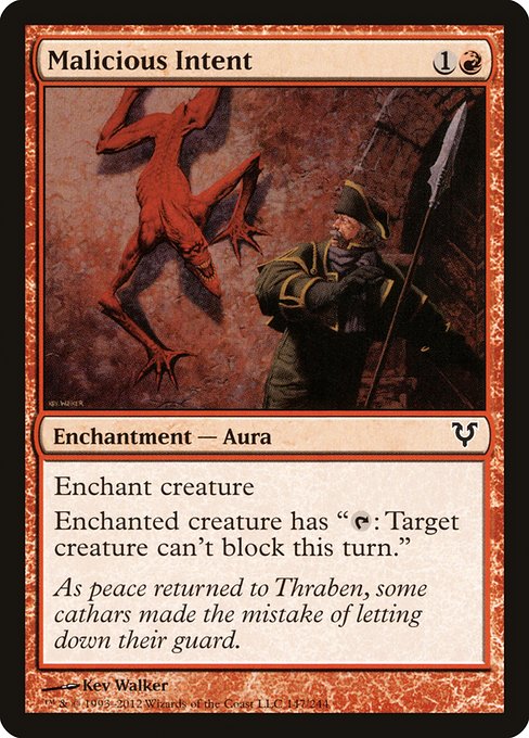 Malicious Intent - Avacyn Restored Common Card