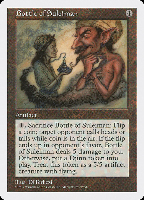 Bottle of Suleiman - Fifth Edition Rare Card