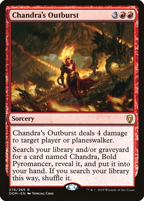 Chandra's Outburst - Dominaria Rare Card