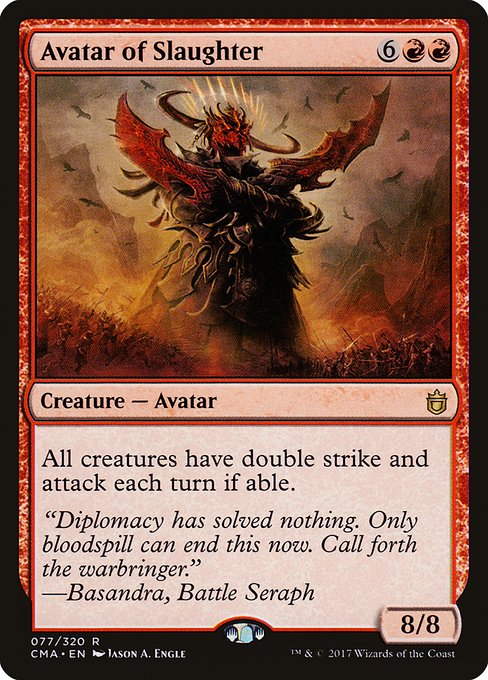 Avatar of Slaughter - Commander Anthology Rare Card
