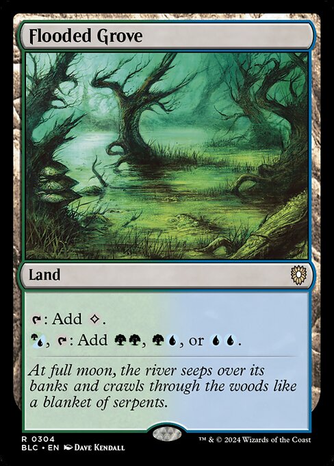 Flooded Grove - Bloomburrow Commander Rare Card