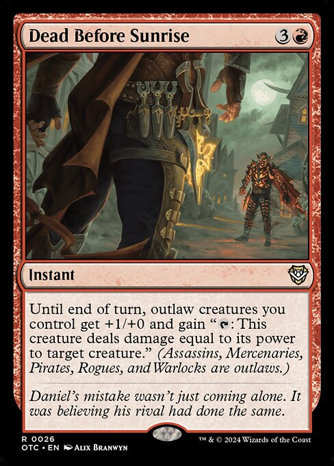 Dead Before Sunrise - Outlaws of Thunder Junction Commander Rare Card
