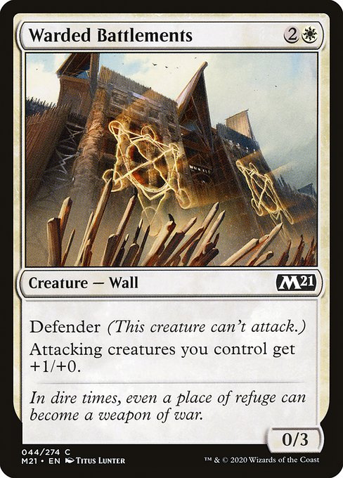 Warded Battlements - Core Set 2021 Common Card