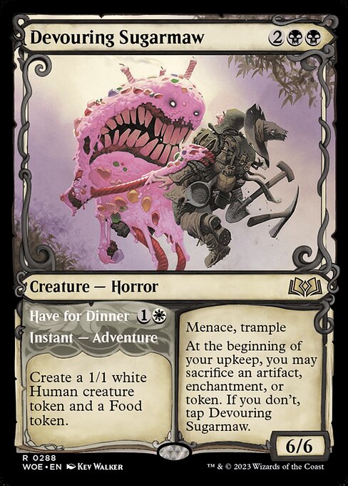 Devouring Sugarmaw // Have for Dinner - Wilds of Eldraine Rare Card