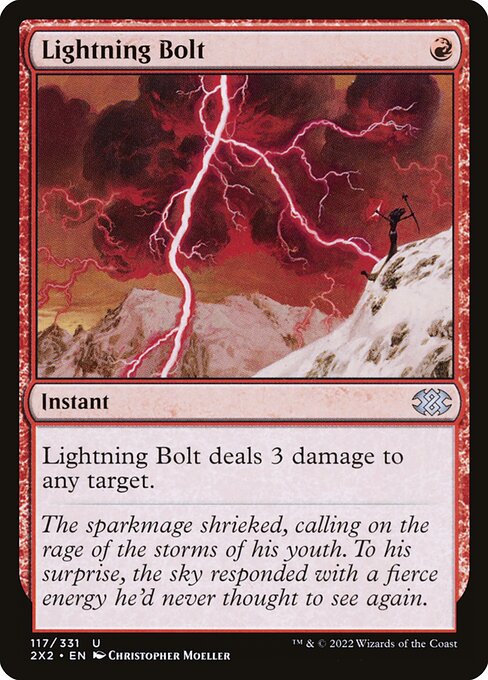 Lightning Bolt - Double Masters 2022 Uncommon Card