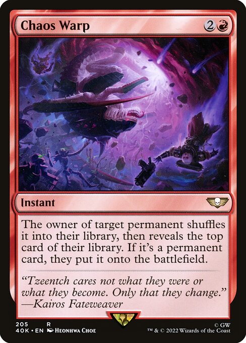Chaos Warp - Warhammer 40,000 Commander Rare Card