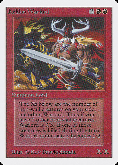 Keldon Warlord - Unlimited Edition Uncommon Card