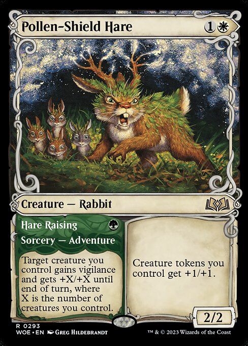 Pollen-Shield Hare // Hare Raising - Wilds of Eldraine Rare Card