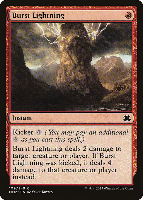Burst Lightning - Modern Masters 2015 Common Card