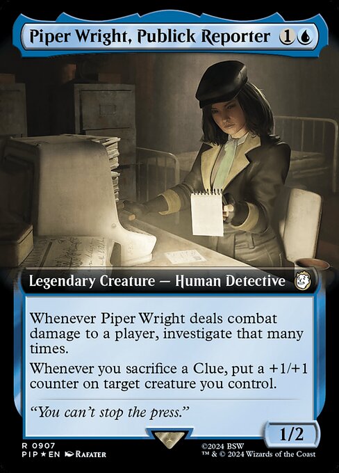Piper Wright, Publick Reporter - Fallout Rare Card