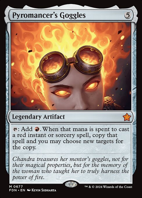Pyromancer's Goggles - Foundations Mythic Card