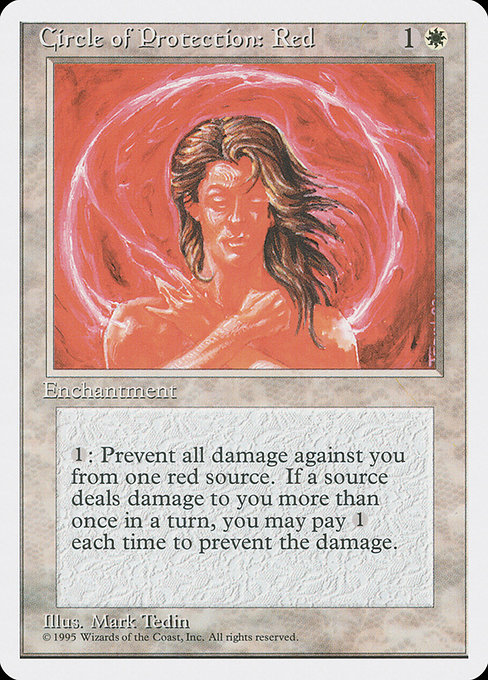 Circle of Protection: Red - Fourth Edition Common Card