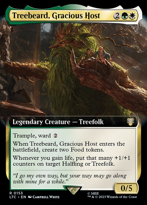 Treebeard, Gracious Host - Tales of Middle-earth Commander Rare Card