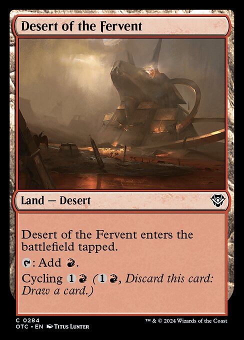 Desert of the Fervent - Outlaws of Thunder Junction Commander Common Card
