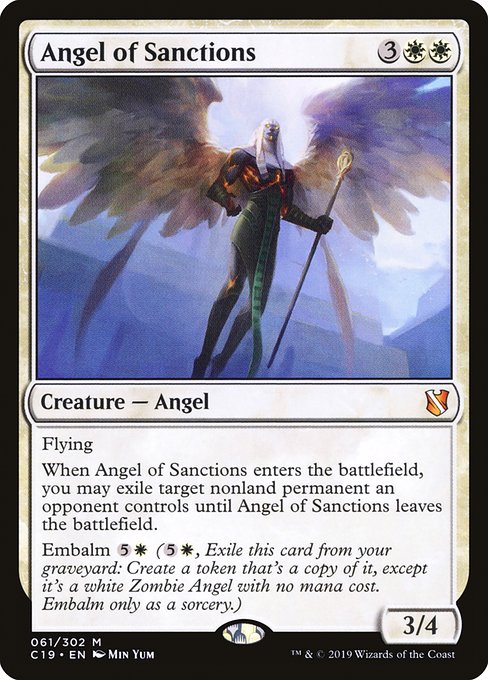 Angel of Sanctions - Commander 2019 Mythic Card
