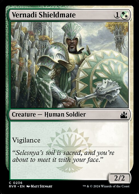Vernadi Shieldmate - Ravnica Remastered Common Card