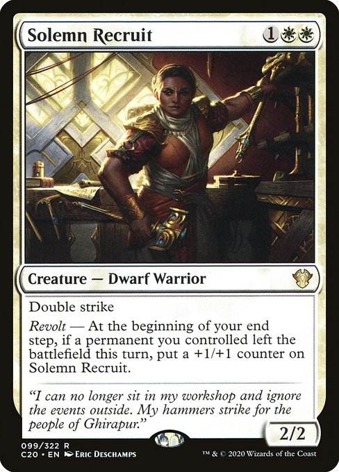 Solemn Recruit - Commander 2020 Rare Card