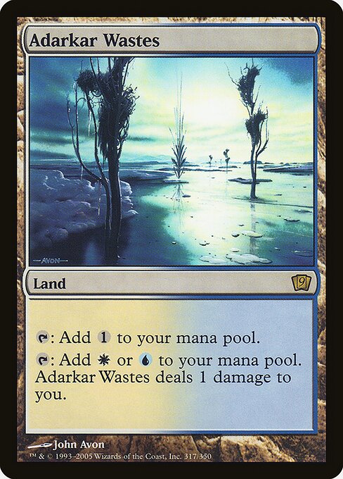 Adarkar Wastes - Ninth Edition Rare Card