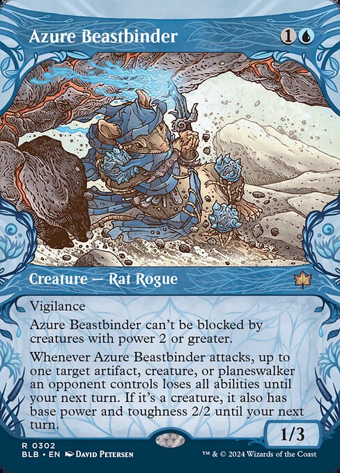 Azure Beastbinder - Bloomburrow Rare Card