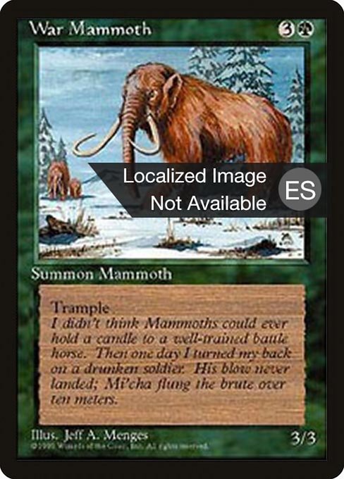 War Mammoth - Fourth Edition Foreign Black Border Common Card