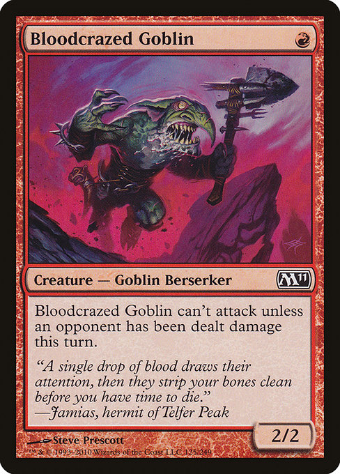 Bloodcrazed Goblin - Magic 2011 Common Card