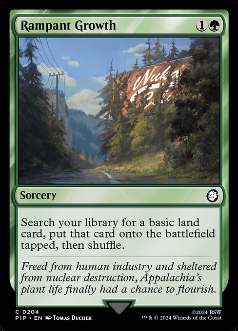 Rampant Growth - Fallout Common Card