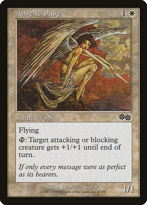 Angelic Page - Urza's Saga Common Card