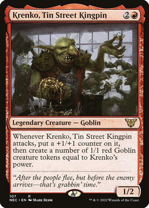 Krenko, Tin Street Kingpin - Neon Dynasty Commander Rare Card