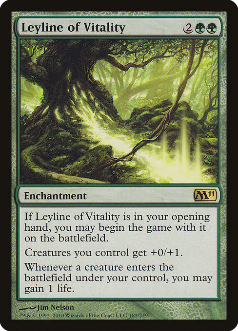 Leyline of Vitality - Magic 2011 Rare Card
