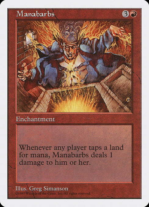 Manabarbs - Fifth Edition Rare Card