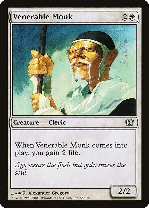 Venerable Monk - Eighth Edition Common Card