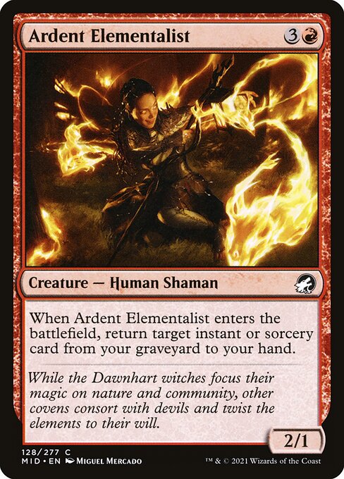 Ardent Elementalist - Innistrad: Midnight Hunt Common Card