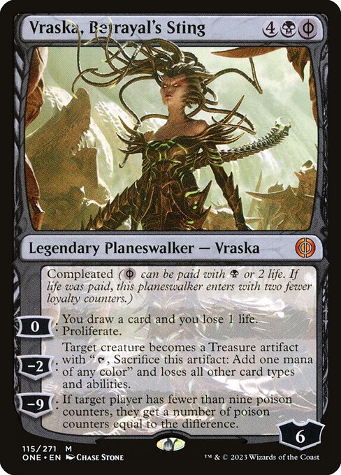 Vraska, Betrayal's Sting - Phyrexia: All Will Be One Mythic Card