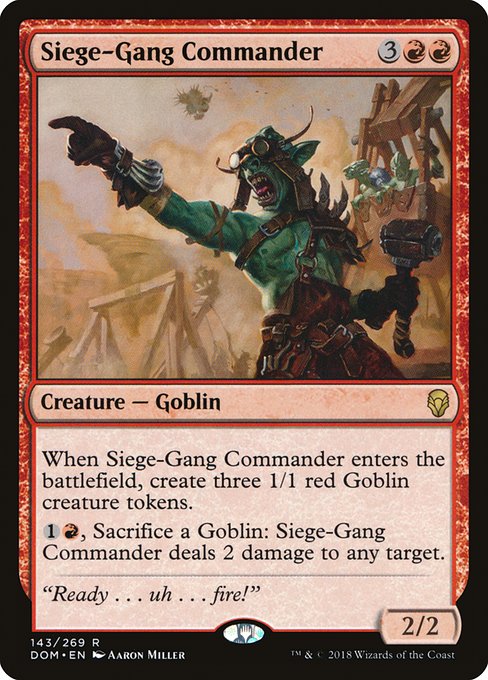Siege-Gang Commander - Dominaria Rare Card