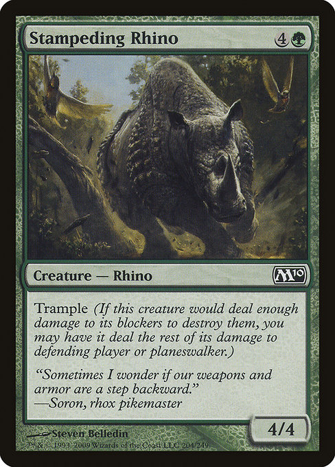 Stampeding Rhino - Magic 2010 Common Card