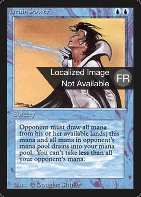 Drain Power - Foreign Black Border Rare Card