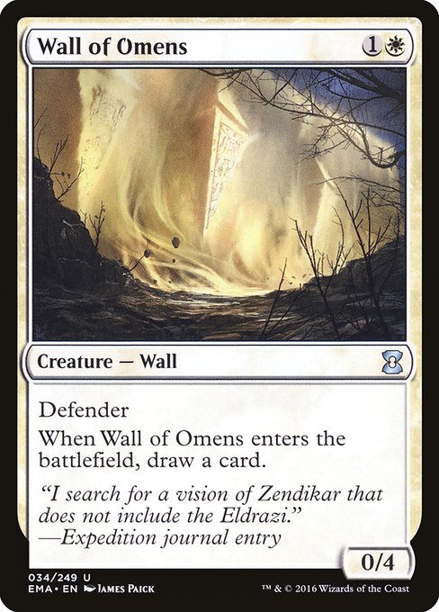 Wall of Omens - Eternal Masters Uncommon Card