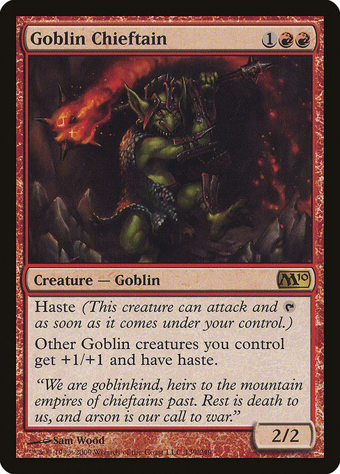 Goblin Chieftain - Magic 2010 Rare Card
